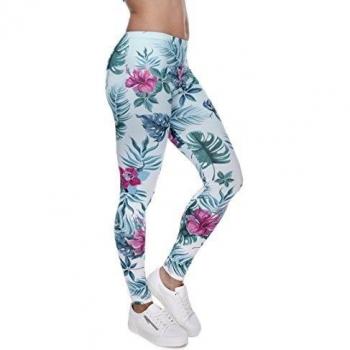 OnlineGT - Leggings 3D Full Print para mujer - Multicolor - Talla única