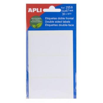 APLI 2558 - Etiquetas blancas doble frontal