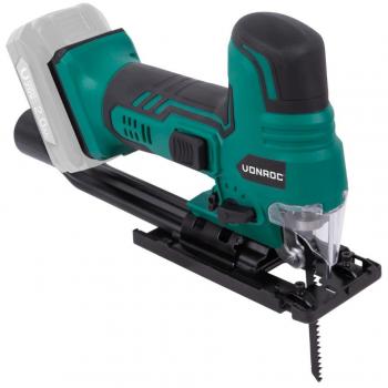 Sierra de calar VPower 20V - Empuñadura ergonómica - Velocidad y ángulo de corte ajustables - Excl. batería y cargador rápido - 2 hojas