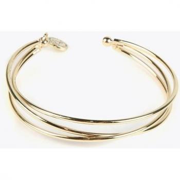 Brazalete de ondas dorado con detalles elegantes