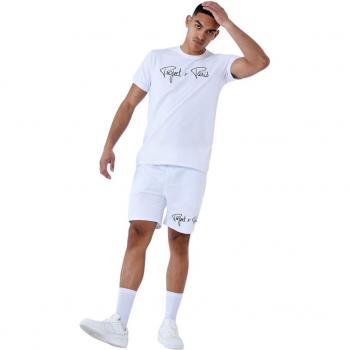 Project X Paris Basic Embroidered Logo Shorts - White, Size S