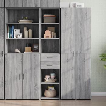 Armario de madera multicapa gris Sonoma 40x42,5x185 cm