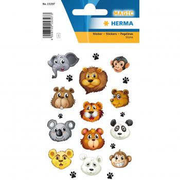 Etiquetas Decorativas Engomadas de Animales - 84x120 mm, Multicolor, 1 Hoja
