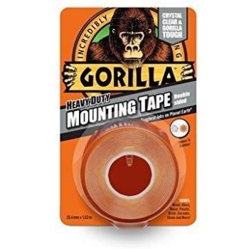 Pegamento GORILLA 3044101 1,5 m pesado - cinta adhesiva de doble cara transparente