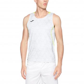Joma 100737.609 - Camiseta de tirantes para hombre, color Blanco/Amarillo, talla XS