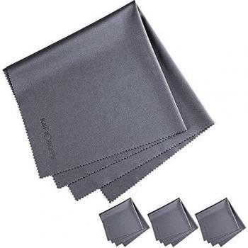 K&F Concept-Paños de Limpieza de Microfibra, Paños Grande 41×41cm/Secos/Lavables/para Gafas Pantallas Objetivos Lentes PC, Gamuza, Toallitas, Bayeta para Limpiar, Paquete de 4