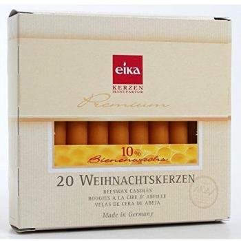EIKA Caja de 20 10% cera de abejas Velas