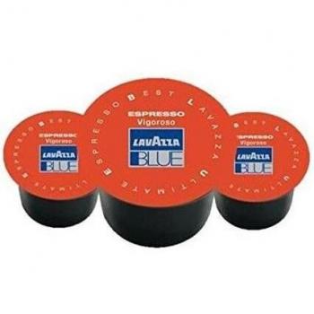 Cápsulas de Café Espresso Vigoroso Lavazza Blue - Paquete de 100 unidades