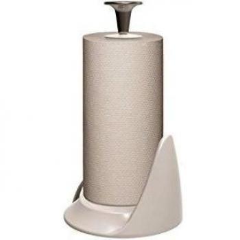 BIESSE Portarrollos con Rollo Incluido con pomo Metal, Blanco, 17.0x17.0x31.0 cm