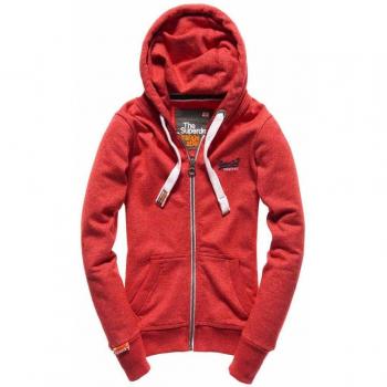 Superdry - Sudadera con Capucha - para Mujer Rojo Rich Scarlet