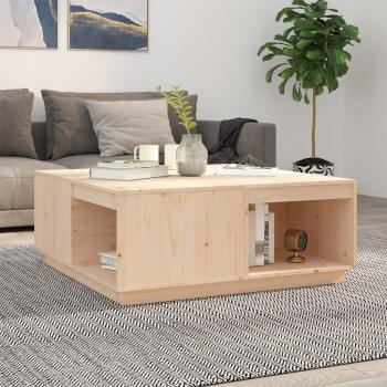 Mesa de centro de madera maciza de pino 100x101x40,5 cm Natural, Blanco, Gris - Mesita de Salón o Comedor o Auxiliar Mesa de Café Meuble Salón
