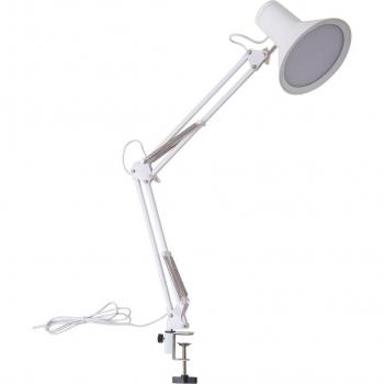 Lámpara de pinza LED 'Undra' blanca, atenuable y regulable de metal
