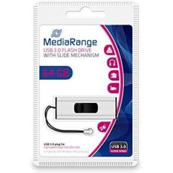 MediaRange SuperSpeed - Memoria USB de 64 GB, Color Blanco