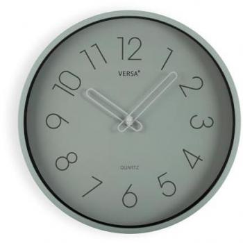 Reloj de Pared Clásico Verde de Plástico Cuarzo 30 x 30 cm