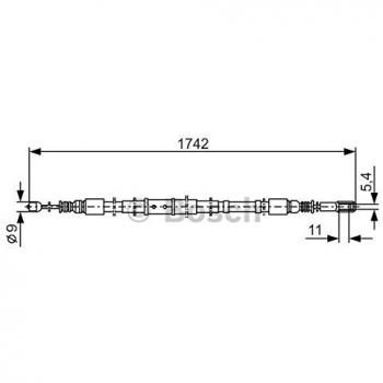 Cable de freno de mano Bosch 1 987 477 305 para Audi 80 B4