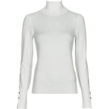 Guess High Neck Turtleneck Sweater for Women, Beige, Size M