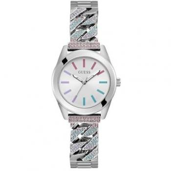 Guess Serena Silver Crystal Watch for Women - Elegant Silver Tone, Stainless Steel, Gray color, Size: ONE SIZE