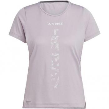 Camiseta de trail Adidas Terrex Agravic Hombre Lila, Manga Corta, Diseño Ligero y Transpirable, Ideal para Entrenamiento en Terreno Irregular