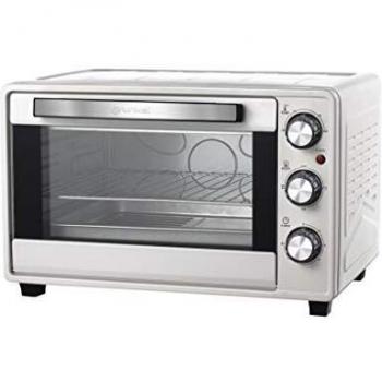 Grunkel - HR-23 - Horno eléctrico multifunción de sobremesa de 23l con 3 funciones de calor y selector de temperatura hasta 230ºC. Temporizador hasta 60 min - 1600W