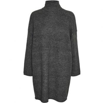 Vero Moda Gemma Long Sleeve Dress Dark Grey Melange XL