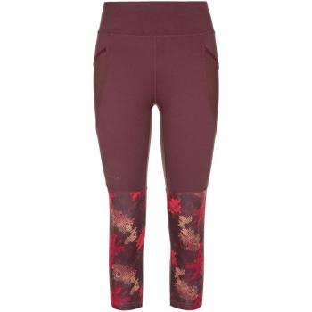 Kilpi Solas Women's 3/4 Leggings Dark Red Size 38