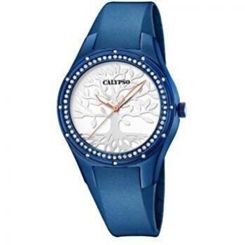 CALYPSO Reloj Analógico para Mujer de Cuarzo con Correa en Silicona K5721/C
