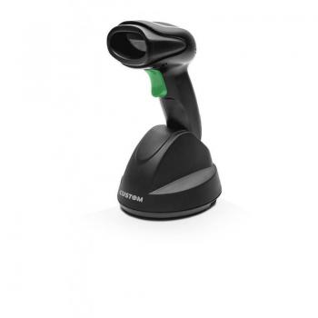 Lector de códigos de barras portátil 1D/2D LED Negro