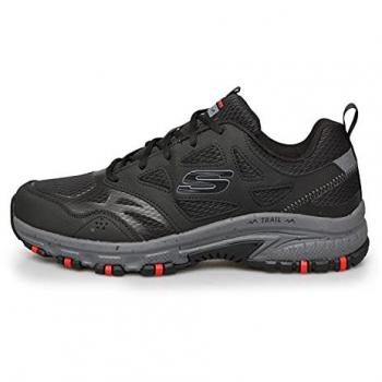 SKECHERS Hillcrest Men's Black Sneakers with Memory Foam Insole and Speckled Midsole