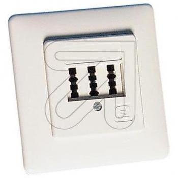 Caja de conexión TAE 2x6/6 NFF empotrada blanca para 2 teléfonos y 1 dispositivo adicional