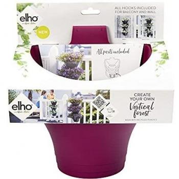 Elho Corsica Vertical Forest Macetero, Rosado, 24 cm