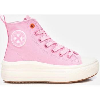 Botines de niña de lona con cordones y puntera de goma