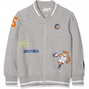 NAME IT Nmmnadir Swe Card BRU, Sudadera para Niños, Gris