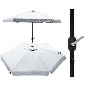 Sombrilla Blanco Ø 300 Cm - Mecanismo Manivela Giratoria