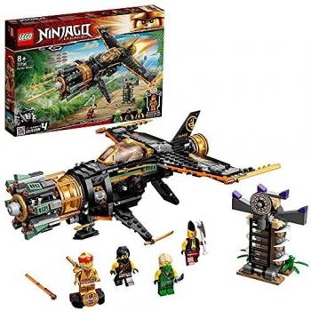 LEGO 71736 Ninjago Legacy Destructor de Roca, Avión de Juguete con Prisión y Mini Figura Dorada Coleccionable de Ninja Kai