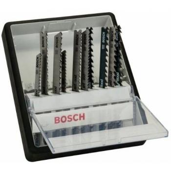 Bosch Professional 2607010540 2 607 010 540 JSB Set 10pcs Wood, Silver/Black, Set of 10 Pieces