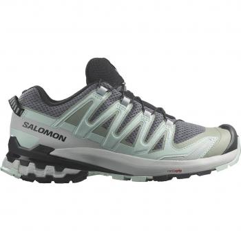 Salomon - Zapatillas de trail running de mujer XA Pro 3D V9 W, color gris y verde pálido, talla 36