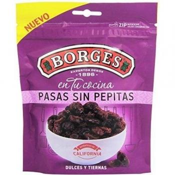 Borges - Uvas Pasas de la Variedad Thompson Sin Semillas - Bolsa de 150 Gramos.