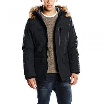 Schott NYC THUNDER - Parka para hombre, color negro, talla 2XL