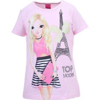 Niñas Top Model Camiseta, rosa, talla 128, 8 años