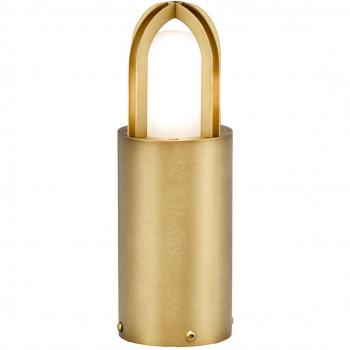 Baliza Paignton de acero inoxidable y latón envejecido, IP55