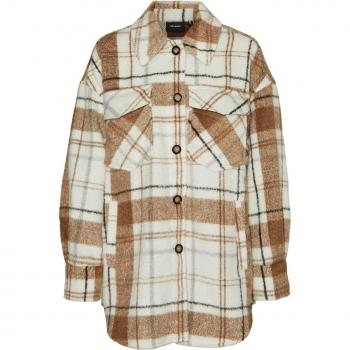 Vero Moda VMLESLIE Women's Beige Fleece Blazer Jacket