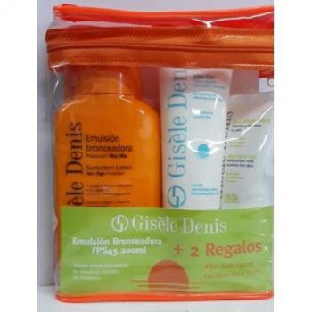 Pack Gisele Denis Bronceador SPF 45 + After Sun + Gel Aloe Vera