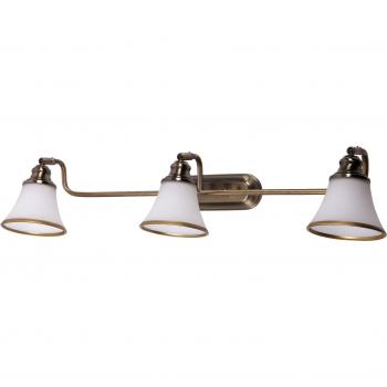 Aplique de Pared 3 Brazos E14 40W Bronce Cristal Estilo Clásico Rabalux Grando