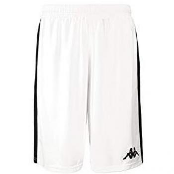 Kappa Caluso Pantalón de Baloncesto, Unisex Adulto, Blanco, L