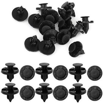 sourcing map 25Pcs 20mm Remache de Paragolpes Guardabarros Vehículo 15mm Grapa 8mm Agujero