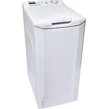Candy Smart CST 27LET/1-S, Lavadora de Carga Superior, 7KG, 1200RPM, Fondo Reducido 40CM, Tecnología NFC, Mix Power System, 14 Ciclos, Mix Power System, Inicio Diferido, 79 DB, Clase E, Blanco