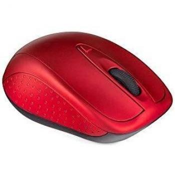 Mouse óptica inalámbrica Modecom WM4.1, 3 botones, 1600 DPI, USB nano 2.4GHz, color rojo
