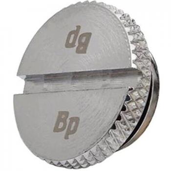 BitsPower G1/4 Low-Profile Stop Fitting with O-Ring - Shiny Silver, Nickel Hardware Cooling Accessory