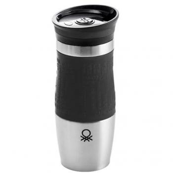 Termo de viaje 400ml acero inoxidable negro Casa Benetton