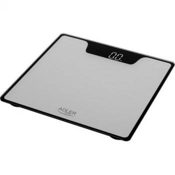 Adler AD8174S Báscula de Baño Digital con Pantalla LED, Alta Precisión, Capacidad hasta 180Kg, Diseño Moderno en Vidrio Templado, Función de Apagado Automático,